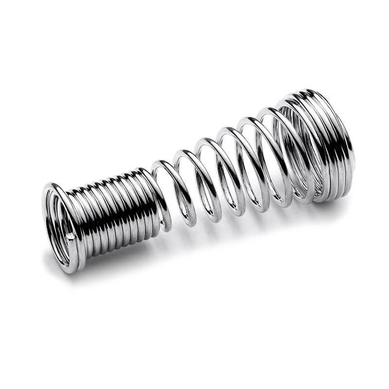 Custom conical spring with close wound neck and widening open coils (Zigoal)