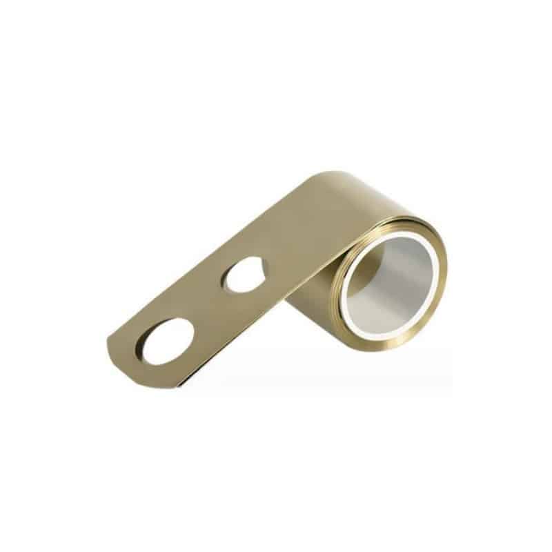 Brush spring with two mounting holes on a flat arm (Zigoal)