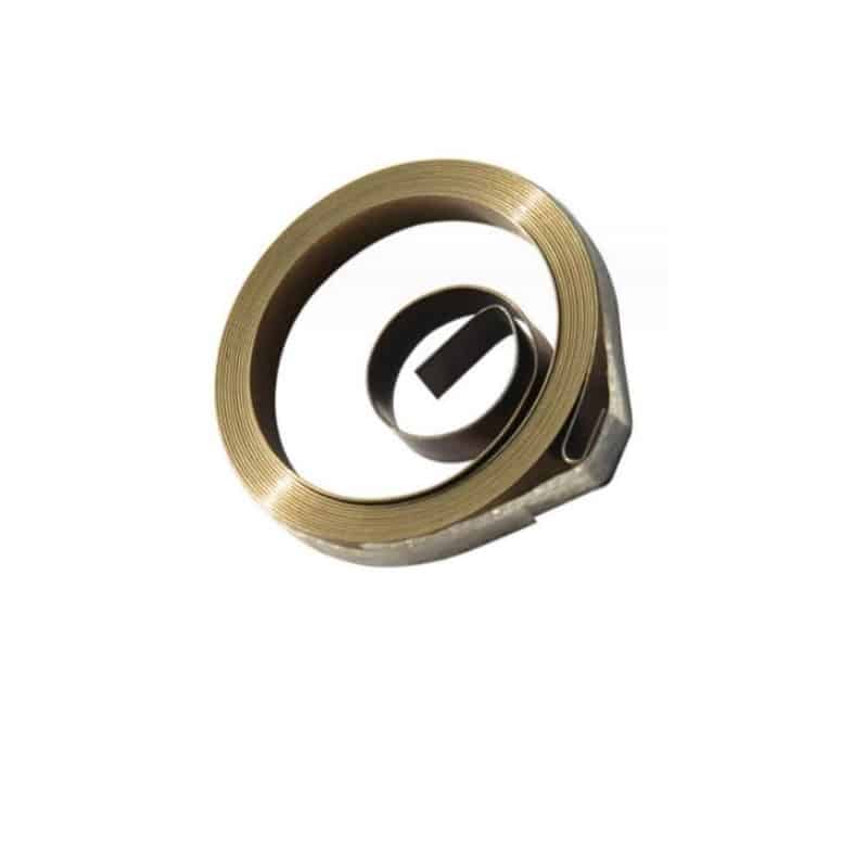 Spiral wound flat spring with inner hook tab (Zigoal)
