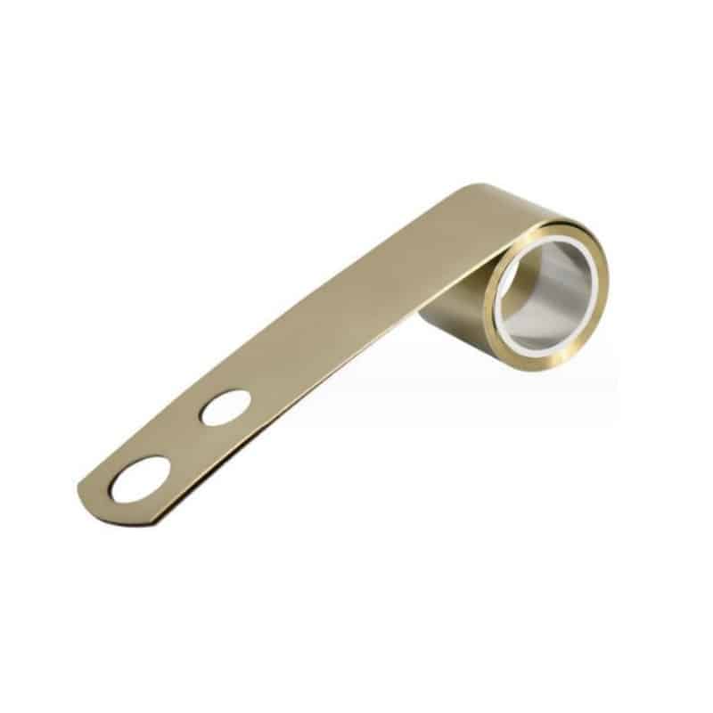 Custom brush spring with extended arm and coiled end (Zigoal)