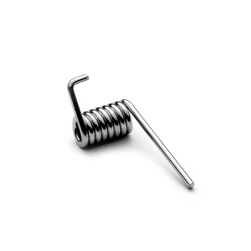 Hinge torsion spring with one bent leg and one straight leg (Zigoal)