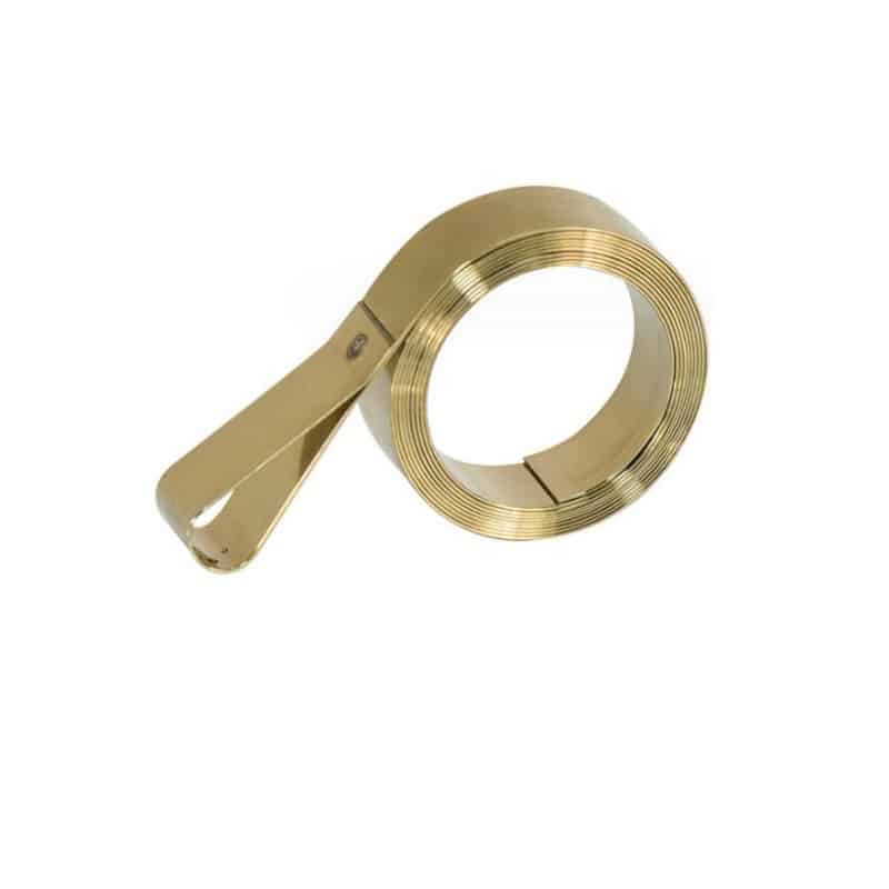 Clock spring ring with slotted end tab in a brass tone finish (Zigoal)