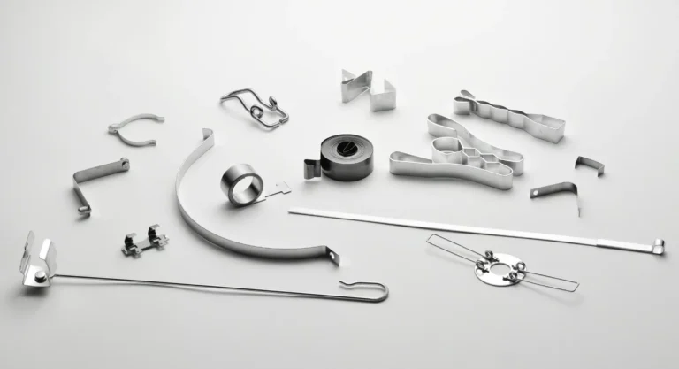 Range of custom flat springs, clips and stamped strip parts (Zigoal)