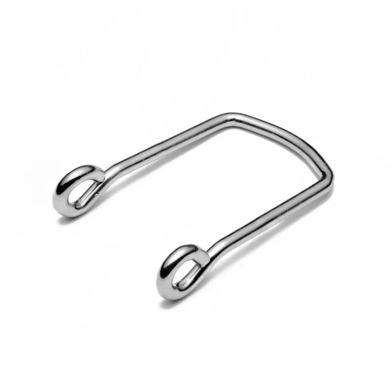 Custom wire form bent into a U shape with looped ends (Zigoal)