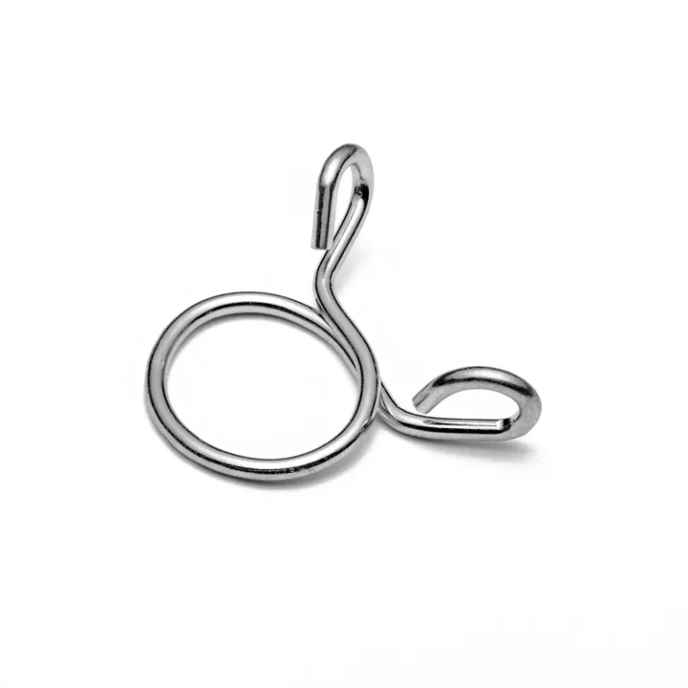 Wire form clip with a large round loop and twin finger loops, past project sample (Zigoal)