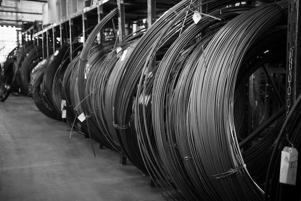 Home 8 Coils of spring wire stock stored in the material warehouse (Zigoal)