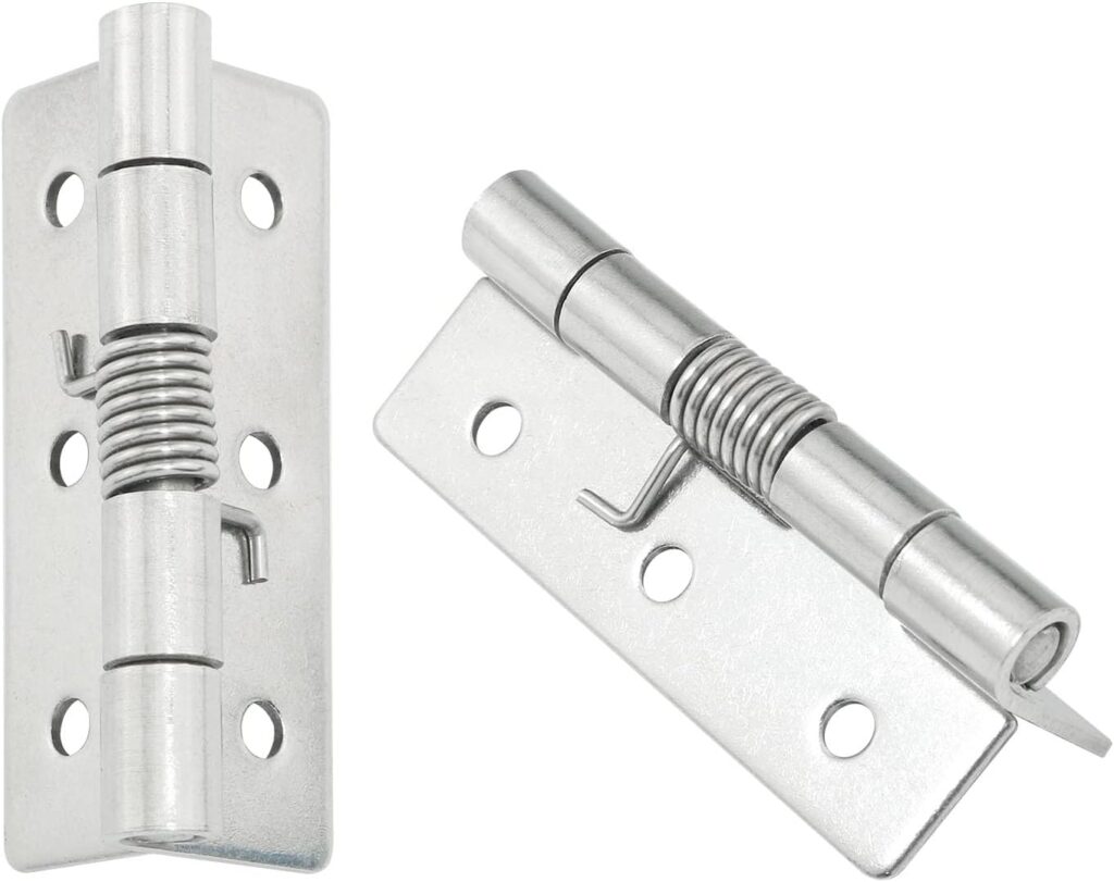 Door hinges fitted with torsion springs for controlled closing (Zigoal)