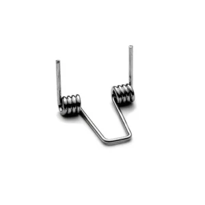 Double torsion spring with two coils and upright legs (Zigoal)
