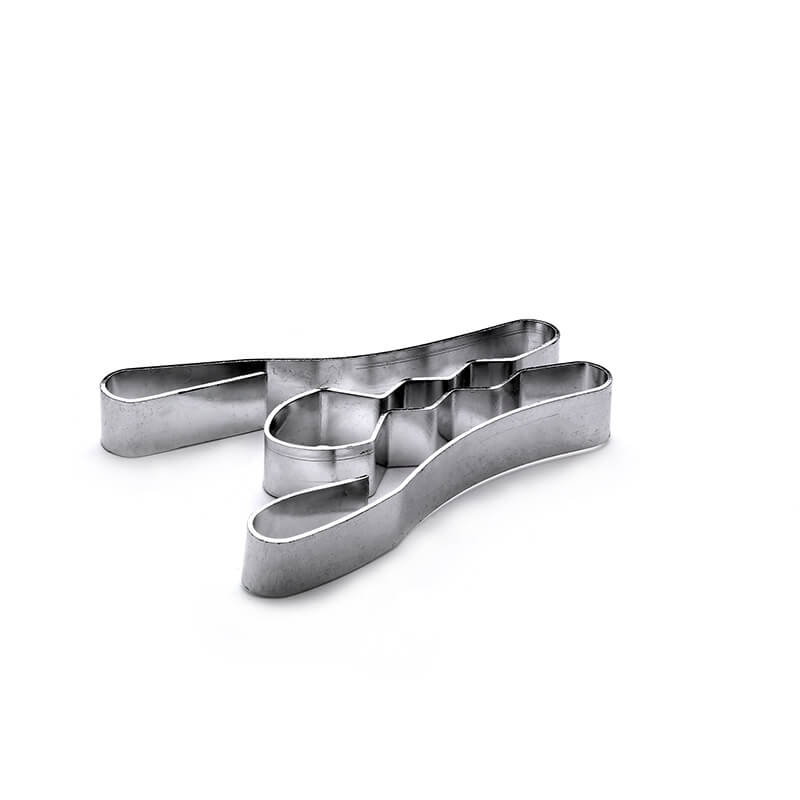 Custom metal stamping part, formed flat strip clip (Zigoal)