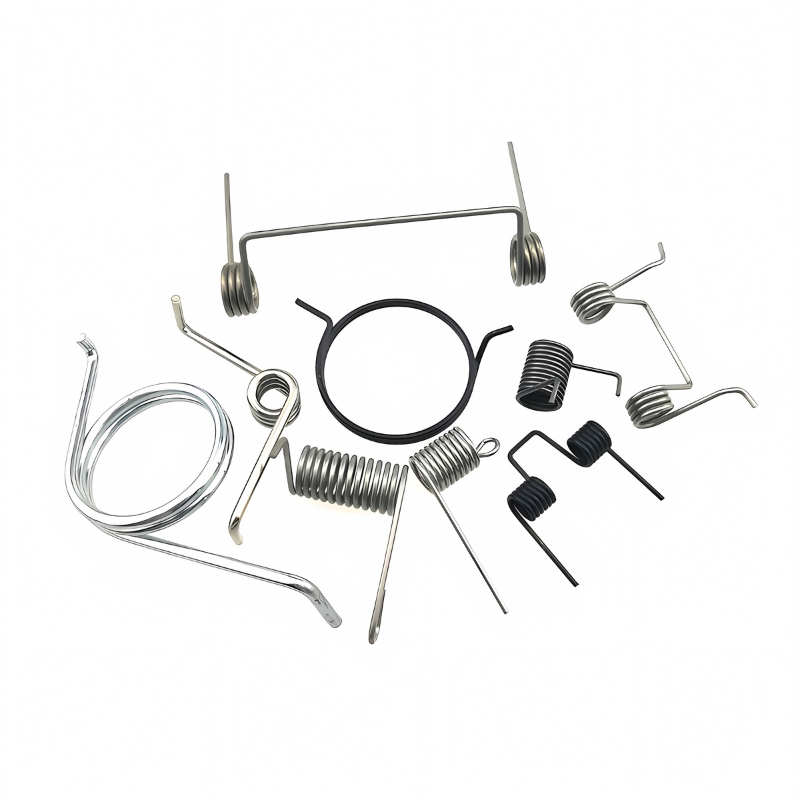Custom torsion springs and formed wire parts in plain and black finishes (Zigoal)