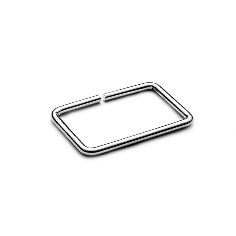 D ring wire form bent into a closed rectangular loop (Zigoal)