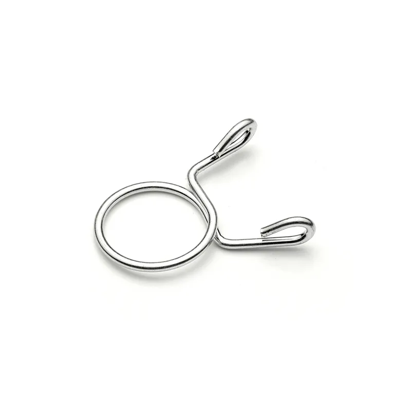 Spring hose clamp wire form with two finger loops (Zigoal)
