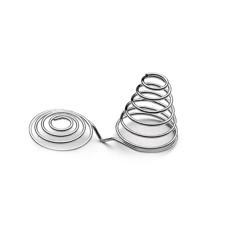 Custom Compression Springs 6 Battery contact springs, conical coil and flat spiral types (Zigoal)