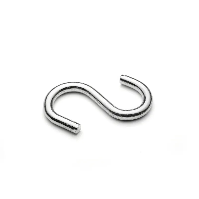 S hook wire form with two open curved ends (Zigoal)