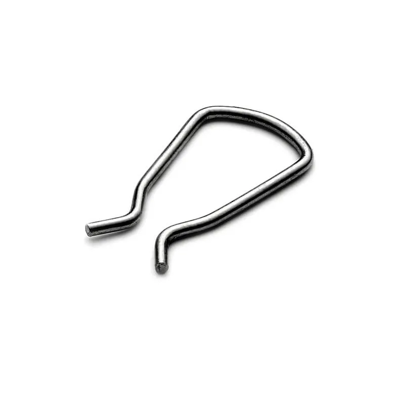 Spring clip wire form with looped head and offset legs (Zigoal)