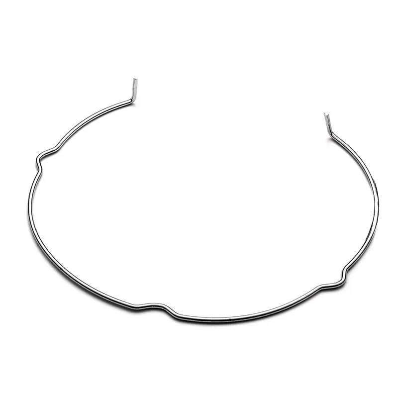 Retainer clip wire form, open ring with locating notches (Zigoal)